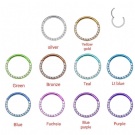 1PC Titanium 16G CZ Hinged segment rings Hight Segment Nose Rings Earrings Tragus Septum Cartilage Piercings  Body Jewelry
