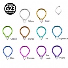 1PC G23 Titanium Hinged segment Leaf Nose rings Solid Waterdrop Cartilage Hoop zircon snap ring Body Piercing Jewelry