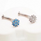 Wholesale F136 Titanium Banana Floating Navel Rings Thread Internal Thread Banana Curved Lip Navel Piercing