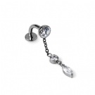 Factory Wholesale Custom Fashion G23 Ti Internal Threaded Plain Navel Rings Body Piercing Jewelry Nail Piercing