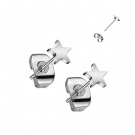 Wholesale G23 Titanium Implant Grade Titanium Threadless Star Shaped Top Stud Earrings