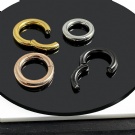 F136 Titanium Nose Piercing Hoop Earrings Large Gauge Hinged Clicker Ring Seamless Labret Lip Body Piercing Wholesale