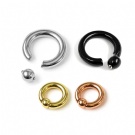 Wholesale G23 Titanium Large Size Bead Ring Large Size Earrings Nose Rings Perforated Jewelry