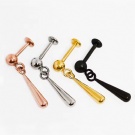ASTM F136 Titanium Piercing Helix Water Droplet Pendant Earring Flat Back Cartilage Septum Tragus Wholesale