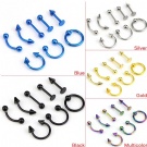 Wholesale F136 Titanium Multi Color 8-Piece Set Horseshoe Nose Ring Cone Barbell Set Piercing Jewelry