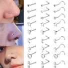 G23 Titanium Anti Allergy Puncture Nose Nails Wholesale Straight Rod 5-Shaped Rod Puncture Set