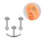 1 Set/3 Pieces ASTM F136 Titanium Internal Thread Smile Crying Face Ear Nose Ring Puncture Body Jewelry Set Wholesale
