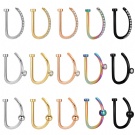 Wholesale 316L Stainless Steel Fake Nose Ring D Shaped Nose Ring Non Perforated Nose Decoration 4-piece Set