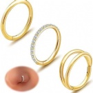 Wholesale Customized Stainless Steel Zircon Ring Nasal Septum Cartilage Hinge Lip Ring Suitable for Men and Women's Jewelry Set