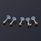 Wholesale Medical Bioplastics Transparent Round Star Moon Cone Heart Shaped Nose Rings Men's and Women's Perforated Nose Jewelry