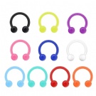 10 Colored Medical Bioplastic Horseshoe Shaped Nose Rings Candy Colored C-shaped Diaphragm Puncture Body Jewelry Wholesale