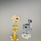 G23 Titanium Unthreaded Hand Laid Push in Cartilage Earrings Perforated Jewelry Wholesale