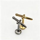 16G Fashionable Sword Shaped Earrings G23 Titanium Unthreaded Dagger Top Perforated Jewelry Wholesale
