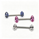 G23 Titanium Horse Eye Straight Bar Barbell Wholesale Push in Non Threaded Nipple Barbell