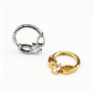 Wholesale G23 Titanium Nose Septum Perforated Ring Zircon Hinge Earrings Nose Ring Ear Cartilage Ring Perforated Jewelry