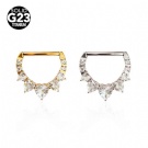 F136 Titanium Straight Rod U-shaped diamond studded Nipple Ring Heart-shaped Zircon Nipple Ring Puncture Jewelry Wholesale
