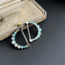 Wholesale Custom F136 Titanium D-shaped Diaphragm Nipple Ring Inlaid with Aobao Nipple Ring 14g Sexy Body Jewelry