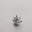 Wholesale Custom ASTM-F 136 Titanium Zircon Piercing Flat Back Earrings Internal Thread Ear Cartilage Body Jewelry