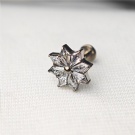 Wholesale G23 Titanium Zircon Flower Ear Cartilage Flat Back Earrings16g Body Piercing Jewelry