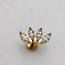 Wholesale Wedding Engagement Gift Party Custom Implant G23 Titanium Zircon Internal Thread Flat Back Earrings