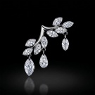 Wholesale F136 Titanium Flower Pendant Threaded Earrings Christmas Tree Zircon Ear Screen Ear Bone Nail Piercing Jewelry