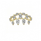 Wholesale Flat Back Climbing Zircon Earring G23 Titanium Chain Zircon Exquisite Bridal Wedding Accessories