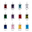 F136 Titanium Rectangular Zircon Dangle Part 12-month Circle Earring Accessories Wholesale