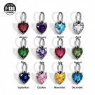 G23 Titanium Heart Shaped Zircon Dangle Part Wholesale O-shaped Earring Accessories