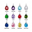 Wholesale G23 Titanium Zircon Pear Shaped Cutting Claw Inlaid Birthday Stone Pendant