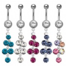 Wholesale dangle flower navel rings jewelry