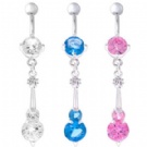 Wholesale calabash dangle navel rings piercing