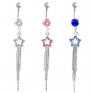 Wholesale star belly navel chain