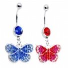 Wholesale new butterfly navel piercing ring