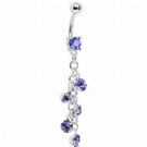 Wholesale grapevine dangle navel piercing ring
