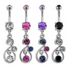 Wholesale music dangle navel rings jewelry
