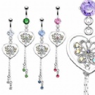 Wholesale beautiful dangle navel rings jewelry