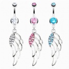 Wholesale wing dangle navel rings