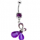 wholesale bowknot dangle navel rings