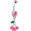 wholesale new cherry dangle navel rings