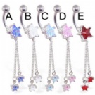 wholesale new star with star dangle navel rings