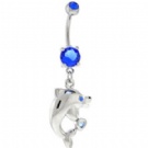 wholesale new dolphin dangle navel rings jewelry