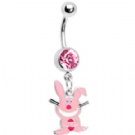wholesale new rabbit dangle navel rings jewelry