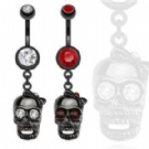 wholesale new designs skeleton dangle navel rings