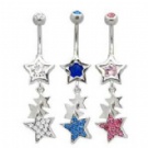 wholesale new style star dangle navel rings