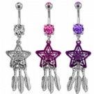 wholesale star dream cather dangle navel rings