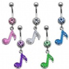 wholesale music dangle belly navel rings