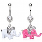 wholesale elephants dangle belly navel rings