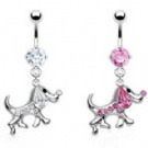 wholesale new latest dog dangle belly navel rings