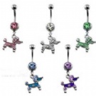 wholesale cute dog dangle belly navel rings
