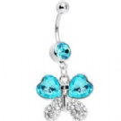 wholesale butterfly dangle belly navel rings